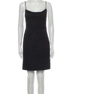 MOSCHINO Black Wool and Silk Mini Dress